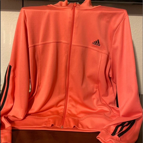 coral adidas track jacket